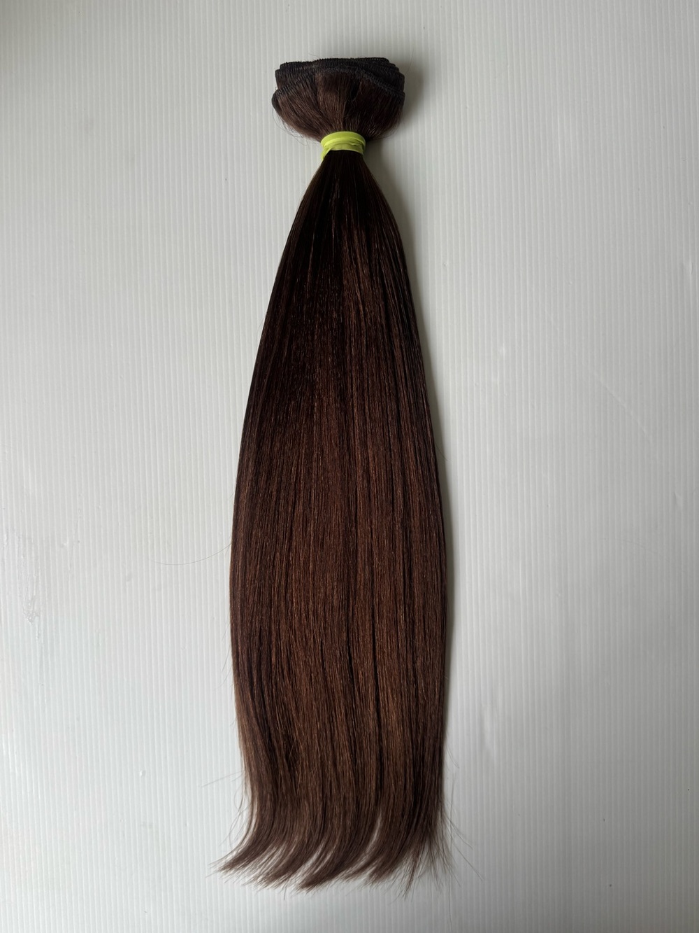 16” Micro Yaki Straight 100% Human Hair Extensions Weft New - Copper Dark Brown